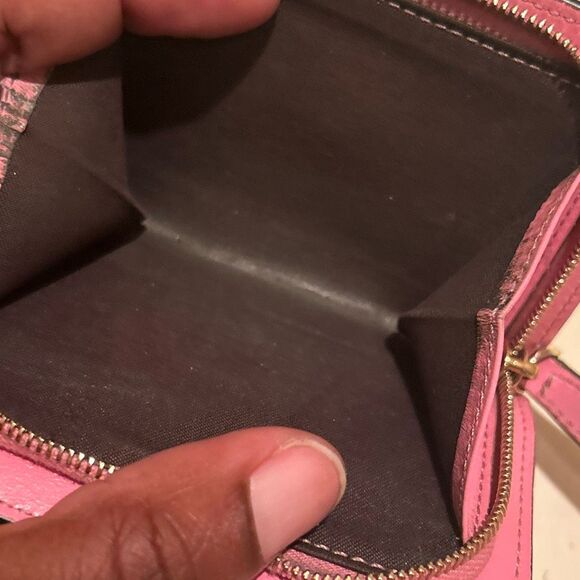 Fendi Zucca FF Logo Small Wallet Brown Pink Leather Preppy Y2K Iconic Style - Picture 12 of 16